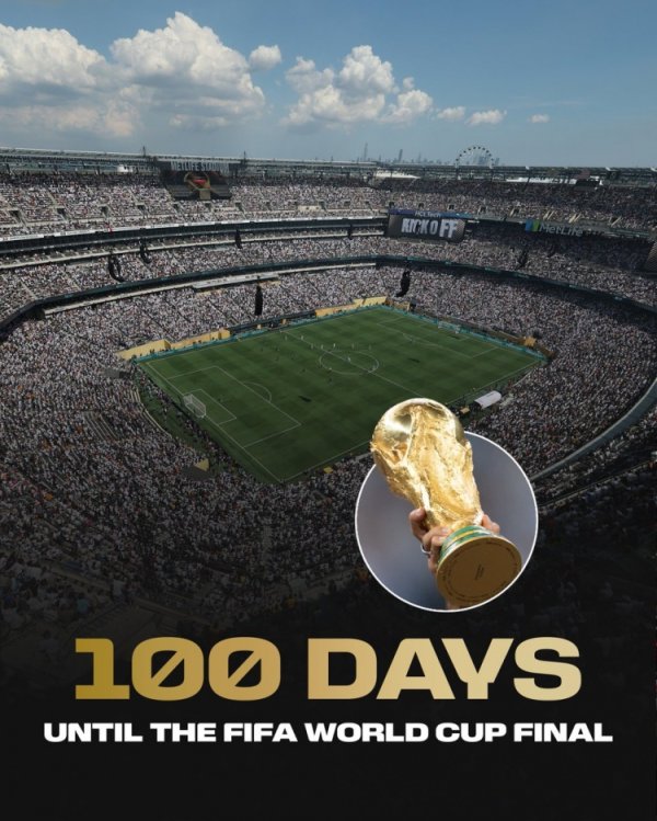 可靠配资开户最新 谁能捧杯？国际足联社媒晒世界杯决赛倒计时100天海报
